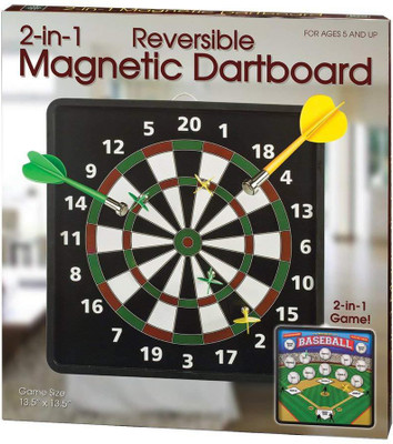 

QUINERGYS ™ Reversible Magnetic Dartboard 20 inch Dart Board(Black)