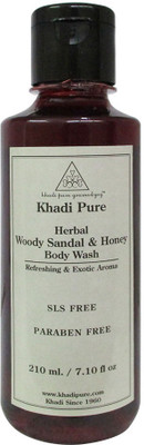 

Khadi Pure Herbal Woody Sandal & Honey Body Wash SLS-Paraben Free(210 ml)