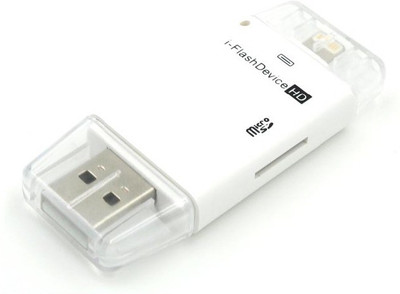 

Electrucious Micro SD Cards - i-Flash Drive USB Micro SD Memory Card Reader for iPad Air 5/5S/6 Plus USB Adapter(White)