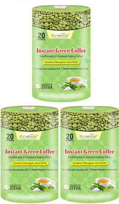 

Zindagi Instant Green Coffee Powder - Pure Green Coffee Beans Powder - Coffee Powder For Weight Lose (Pack Of 3) Instant Coffee 20 g(Pack of 3, Green Coffee Flavoured)