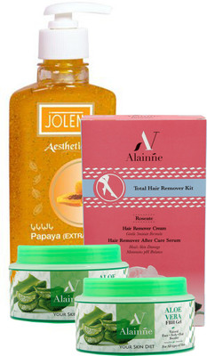 

Alainne Aesthetic Beauty Combo (Aloevera & Papaya Gel)(Set of 4)