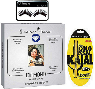 

Ultimate Of Eyelashes, Shahnaz Hussain Skin Revival Facial Kit With Colossal Kajal(Set of 3)
