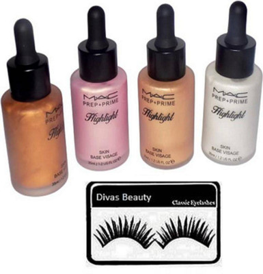 

divas beauty Eyelashes&Prep-Prime Skin Base Highlight (Set of 4)(Set of 5)