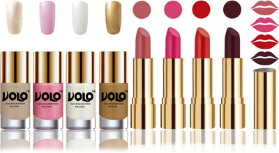 

Volo Perfect Combo of Ultra Shine Nail Polish and Velvet Matte Lipsticks(Set of 8)