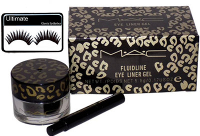 

Ultimate Eyelashes, Mac Long Lasting Fluidline Eye Liner Gel 5 gm(Set of 2)