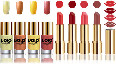 

Volo Perfect Combo of Ultra Shine Nail Polish and Velvet Matte Lipsticks(Set of 8)