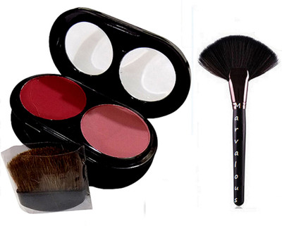 

Marvalous makeup brush with two shade blusher(Set of 2)
