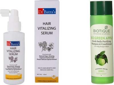 

Dr. Batra's Hair Vitalising Serum-125ml And Green Shampoo and Conditioner-120ml(Set of 1)