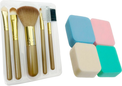 

Trandzhub Brown (Brush+Puff) Combo(Set of 9)