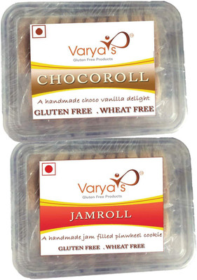 

Varya's Gluten Free Chocoroll Jamroll Cookies Combo - 2x200g(400 g, Pack of 2)