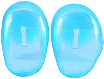 

DALUCI 1 Pair Clear Blue Ear Cover Shield Anti Staining Plastic Guard Protects Earmuffs Hair Shield Salon Color Styling Accessories Ear Plug(Blue)