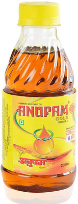 

ANUPAM GOLD AGMO3B Mustard Oil 200 ml Plastic Bottle