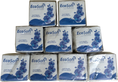 

EcoSoft Premium Quality Table Top Napkins - 100 Serviettes Per Box - Pack Of 9(Pack of 900)