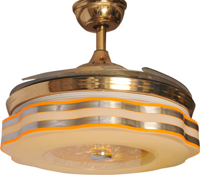 HANS LIGHTING HLF8075 4 Blade Ceiling Fan(Gold, Pack of 1)
