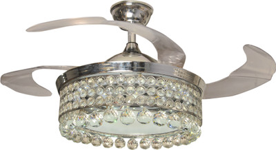 

HANS LIGHTING HLF.RC.8036 4 Blade Ceiling Fan(Silver, Pack of 1)