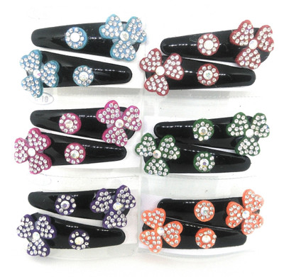 

Khubsurat Tic-Tac Stone Stud Hair Clips for Kids, Girls & Women. Set of 6 Pairs Different Colors Tic Tac Clip, Hair Clip(Multicolor)