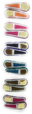 

Khubsurat Tic-Tac Stone Stud Hair Clips for Kids & Girls, Set of 6 Pairs Different Colors Tic Tac Clip, Hair Clip(Multicolor)