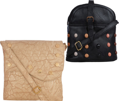 

Fillincart Messenger Bag(Beige, Black)