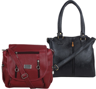 

Element Cart Shoulder Bag(Maroon, Black), Black;maroon