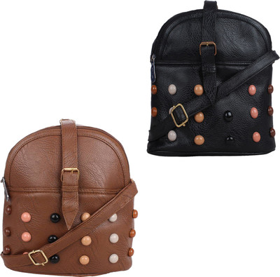 

Fillincart Messenger Bag(Brown, Black), Black;brown