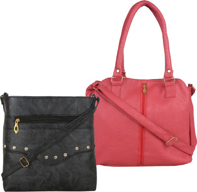 

Fillincart Messenger Bag(Black, Pink)