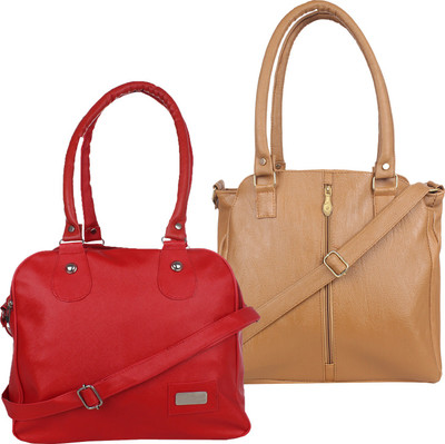 

Element Cart Shoulder Bag(Red, Brown), Brown;red