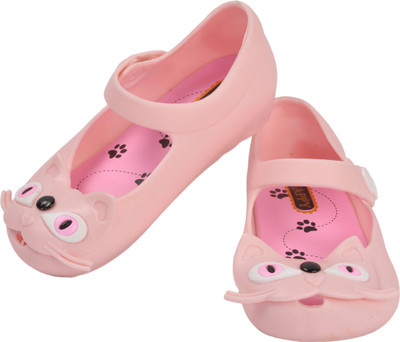 

Yellow Bee Girls Velcro Ballerinas(Pink