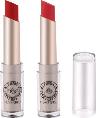 

Glam Girlz Matte Lipstick-Combo(01&07)(Red, Pink)