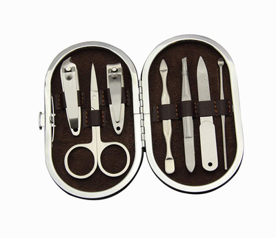 

OXGENTA ™ Manicure set Stainless Steel Small Oval Manicure Set Travel Manicure Kit(110 g, Set of 6)
