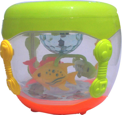 

volik Musical Flash Drum With Flashing Lights And Rotating Fish(Multicolor)