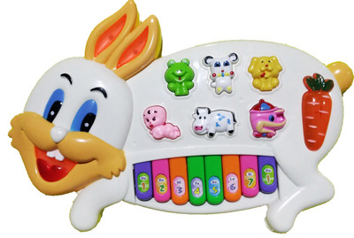 

HEER Funny Musical Rabbit Educational Piano Keyboard Toy Game for Kids(HCCD ENTERPRISE)(White)