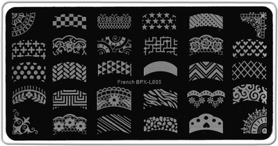 Born Pretty French BPX-L005 Stainless Steel Nail Stamping Image Plate.(Steel)