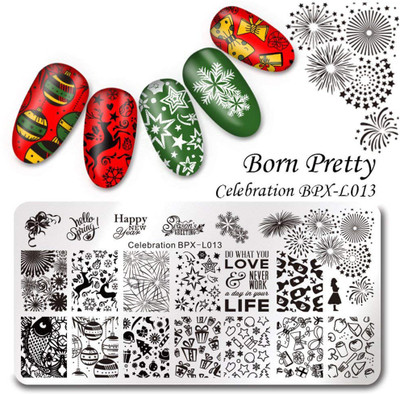 

Born Pretty Celebration BPX-L013 Stainless Steel Nail Stamping Image Plate.(Steel)