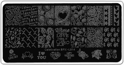

Born Pretty Celebration BPX-L014 Stainless Steel Nail Stamping Image Plate.(Steel)