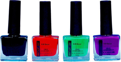 

VKEnterprisesServices Finish Glossy BLACK, RED, GREEN, PURPLE(Pack of 4)