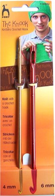 Pony The Knook Knitters Crochet Hook - Knooking Set 4mm 6mm Hand Sewing Needle(Crochet Needle sizes 4mm and 6mm Pack of 2)