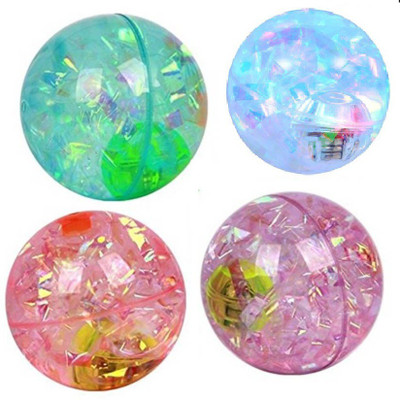 

Charnalia High Quality Combo of 4 Glitter Water Ball Elastic Colorful Flashing Ball for Pets-for Fun | Fetch | Cuddle | Interaction Rubber Ball For Dog
