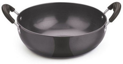 

PAN WORLD Hard Anodised 3mm Deep Kadhai 0 cm(Hard Anodised, Non-stick), Black