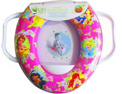 

VBaby Soft Comfortable Princess Full Cushion Toilet Seat Trainer Seat with Handle Potty Seat(Pink)