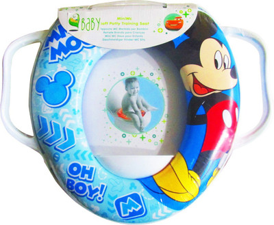 

VBaby Soft Comfortable Mouse Full Cushion Toilet Seat Trainer Seat with Handle Potty Seat(Blue)