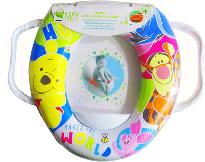 

VBaby Soft Comfortable Tiger Full Cushion Toilet Seat Trainer Seat with Handle Potty Seat(White)
