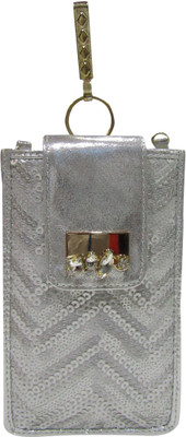 

Deepsum Silver Party Saree Clutch Mobile Pouch Waist Clip Ladies Purse Gift For Women Mobile Pouch(Silver)