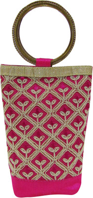 

Deepsum Pink Ethnic Raw Silk Saree Clutch Mobile Pouch Waist Clip Ladies Purse Gift For Women Mobile Pouch(Pink)