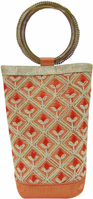 

Deepsum Orange Ethnic Raw Silk Saree Clutch Mobile Pouch Waist Clip Ladies Purse Gift For Women Mobile Pouch(Orange)