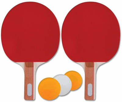 

QUINERGYS ™ Table Tennis Bat Paddle Blade Ping Pong Racket Two Long Handle Three Balls Table Tennis Kit