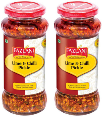 

Fazlani Foods Ready To Eat Pack of 2 Lime and Chilli Pickle 300 g