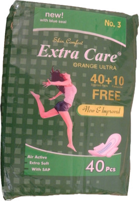 

Generic Skin Comfort Extra Care Orange Ultra XXL 50 Sanitary Pads (40 Scented Pads + 10 PantyLiner) Sanitary Pad(Pack of 50)