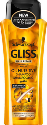 

Schwarzkopf Gliss Hair Repair with Liquid Keratin Oil Nutritive Shampoo 400 ml(400 ml)