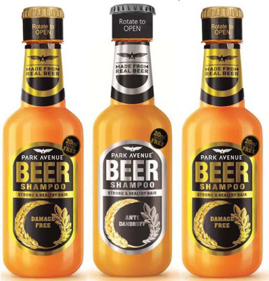 

Park Avenue SHINY & BOUNCY BEER SHAMPOO ANTI DANDRUFF BEER SHAMPOO (370 ×3ml PACK OF 3)(1110 ml)