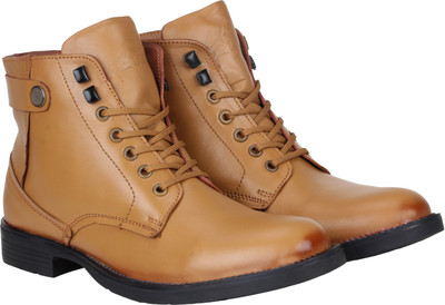 

Kraasa Zipper Boots For Men(Tan